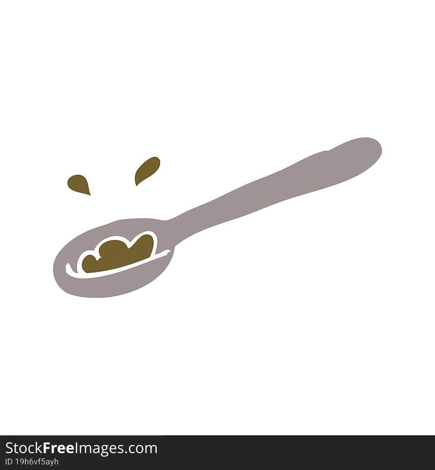 cartoon doodle ladle of food