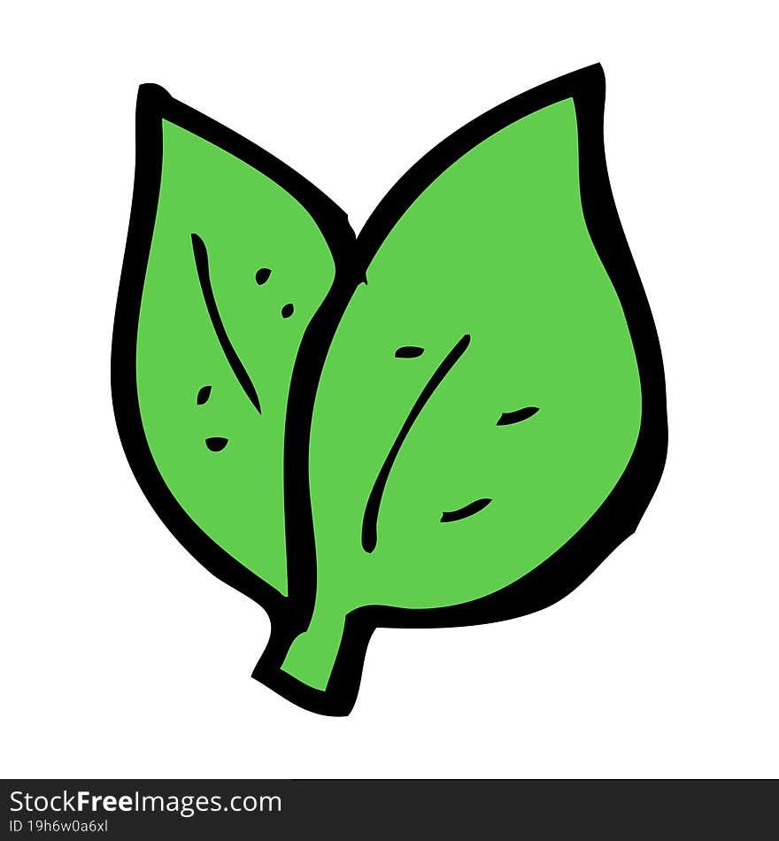 cartoon leaves symbol