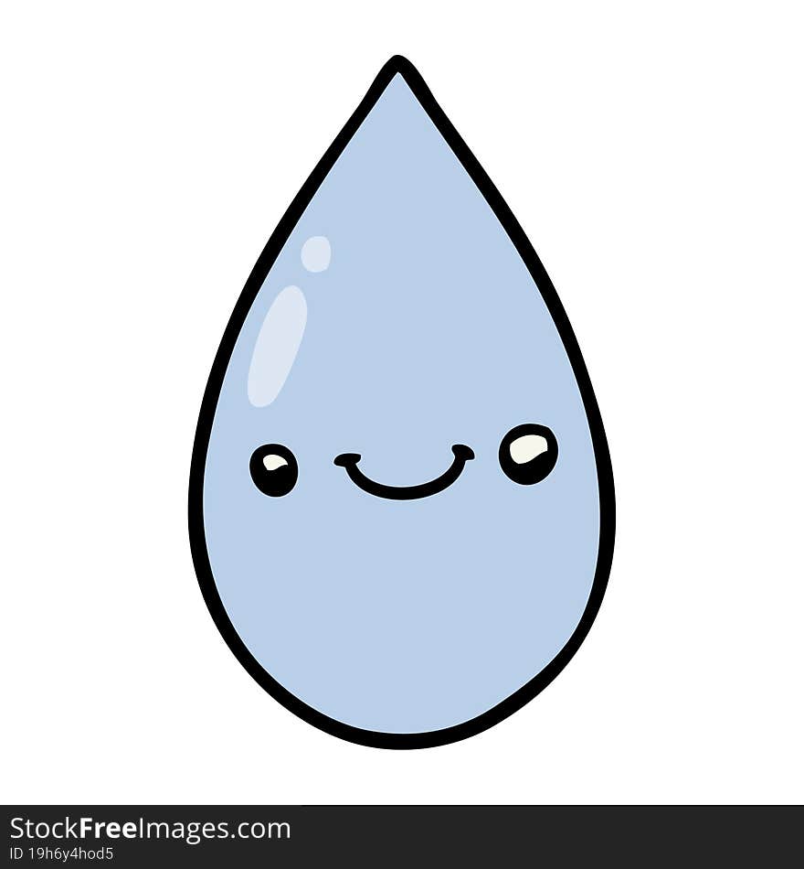 cartoon cute raindrop