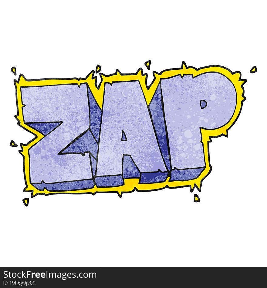 Textured Cartoon Zap Symbol