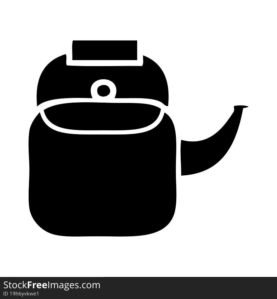 flat symbol kettle pot