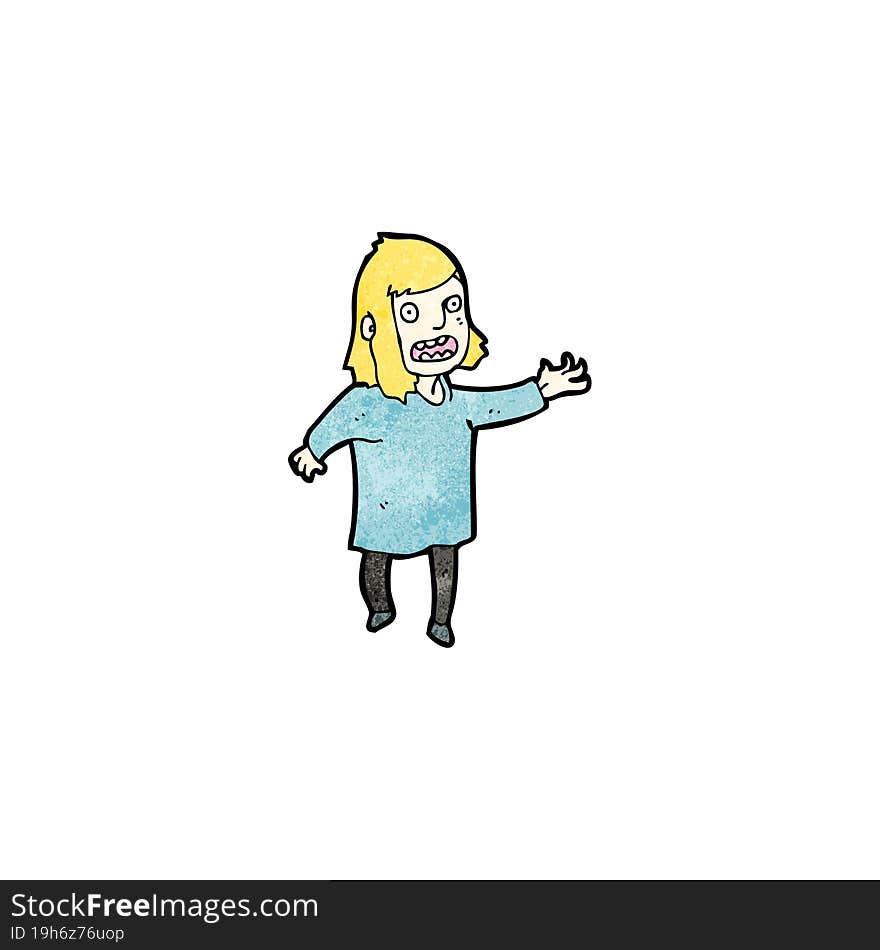 stressed woman cartoon