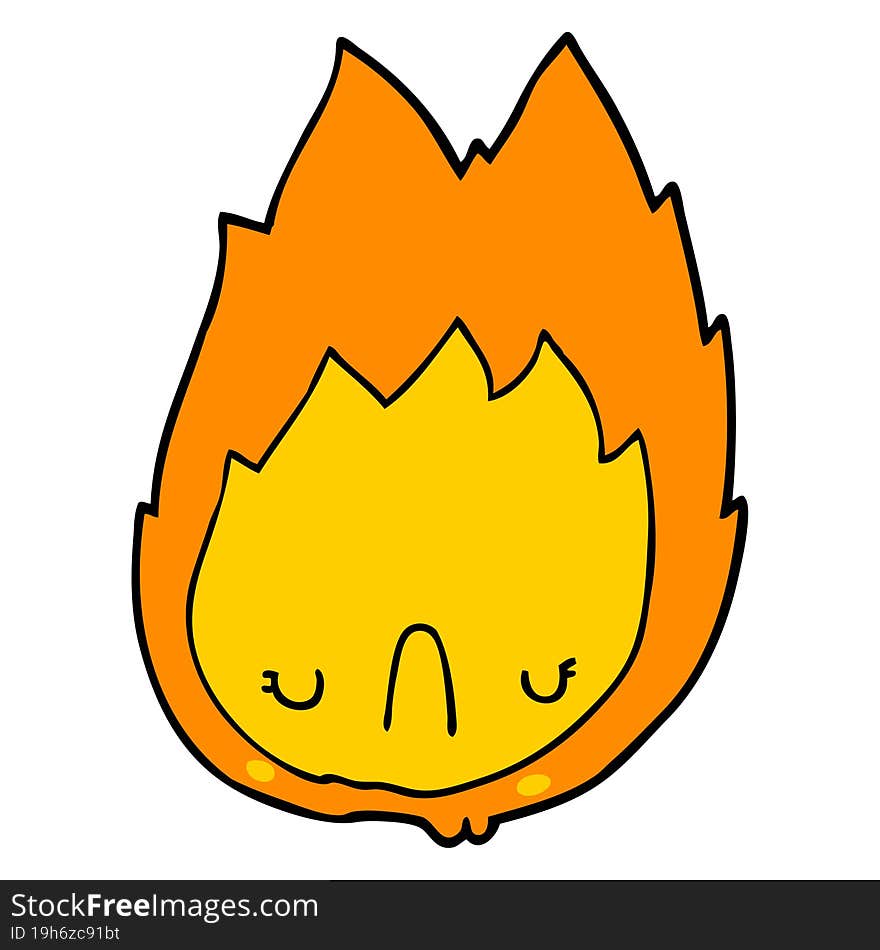 Cartoon Unhappy Flame