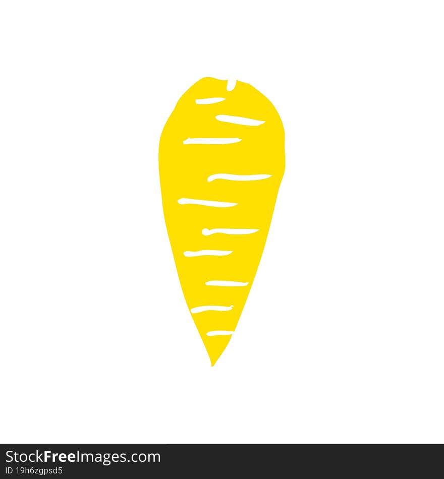 cartoon doodle yellow carrot