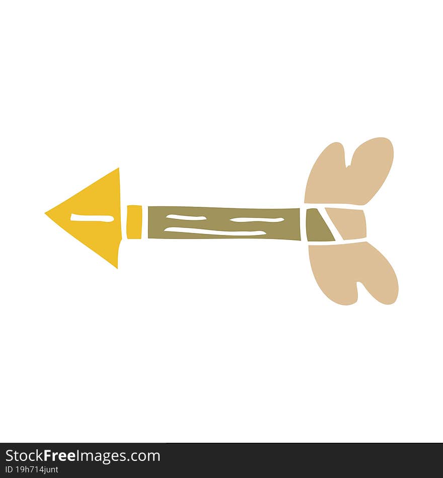 cartoon doodle arrow flying