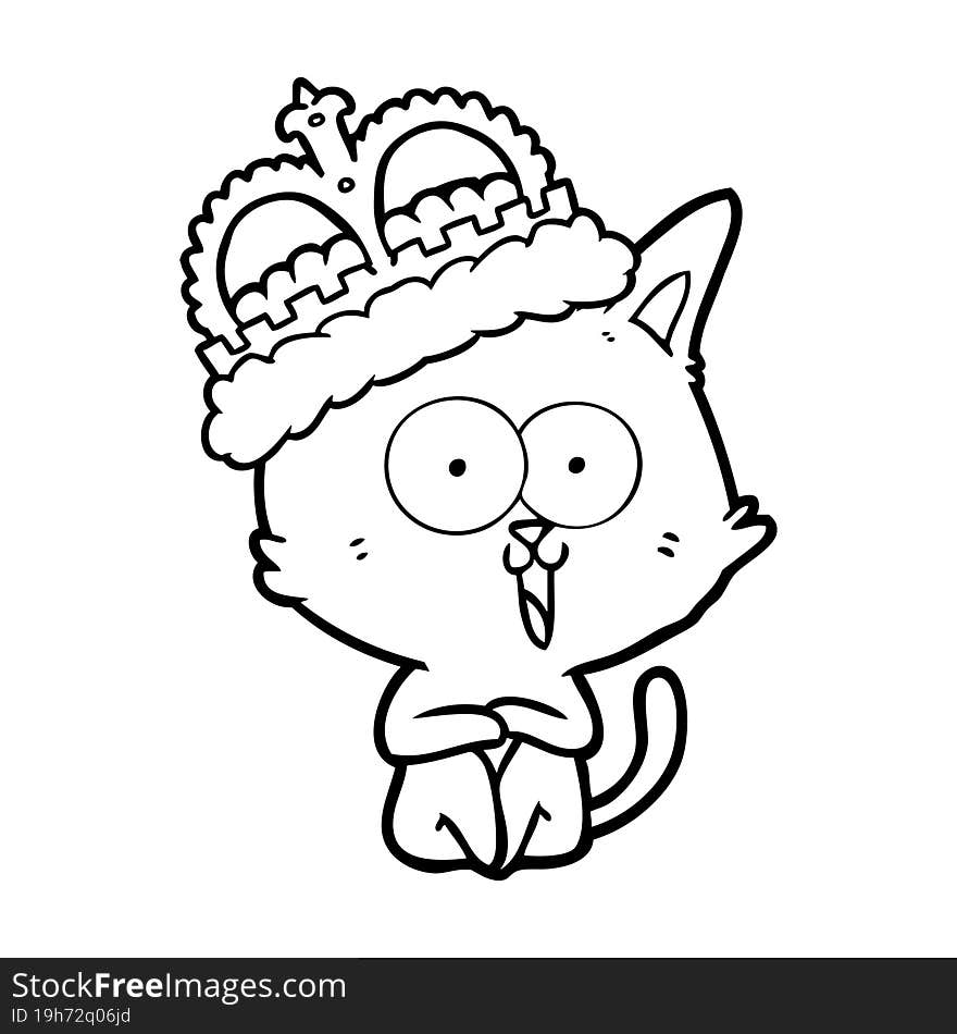 funny cartoon cat. funny cartoon cat