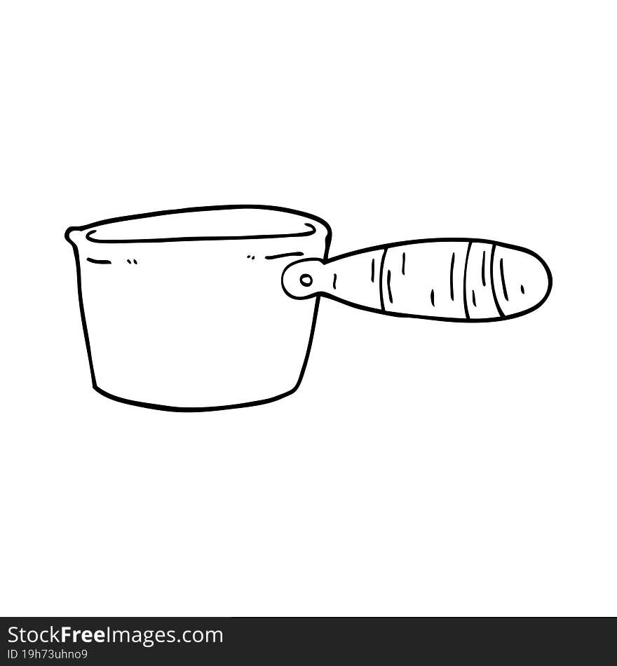 Line Drawing Cartoon Cooking Pan