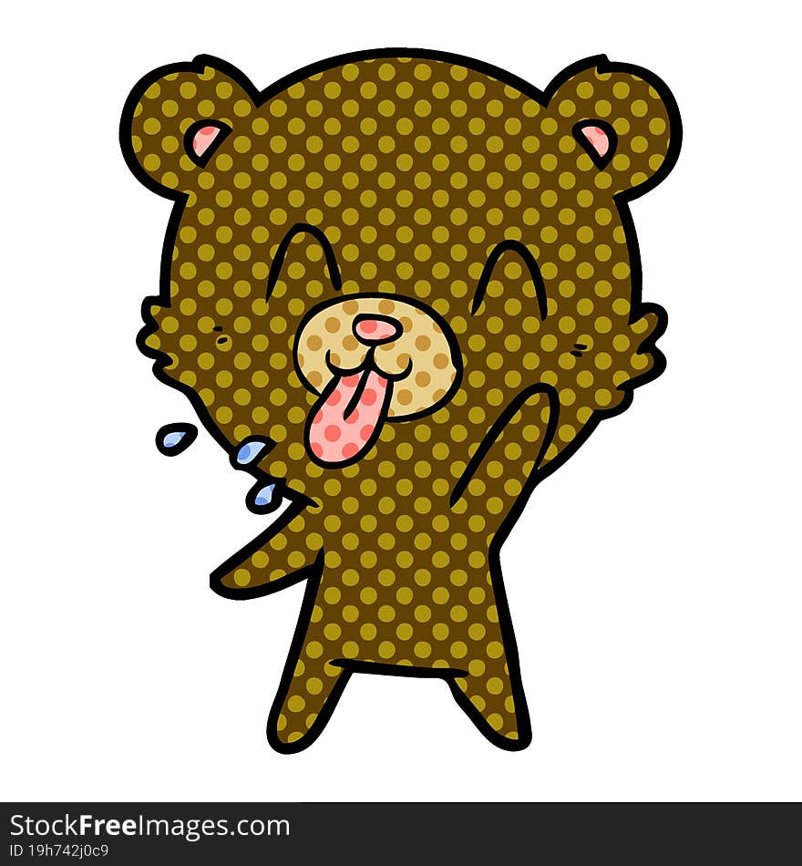 rude cartoon bear. rude cartoon bear