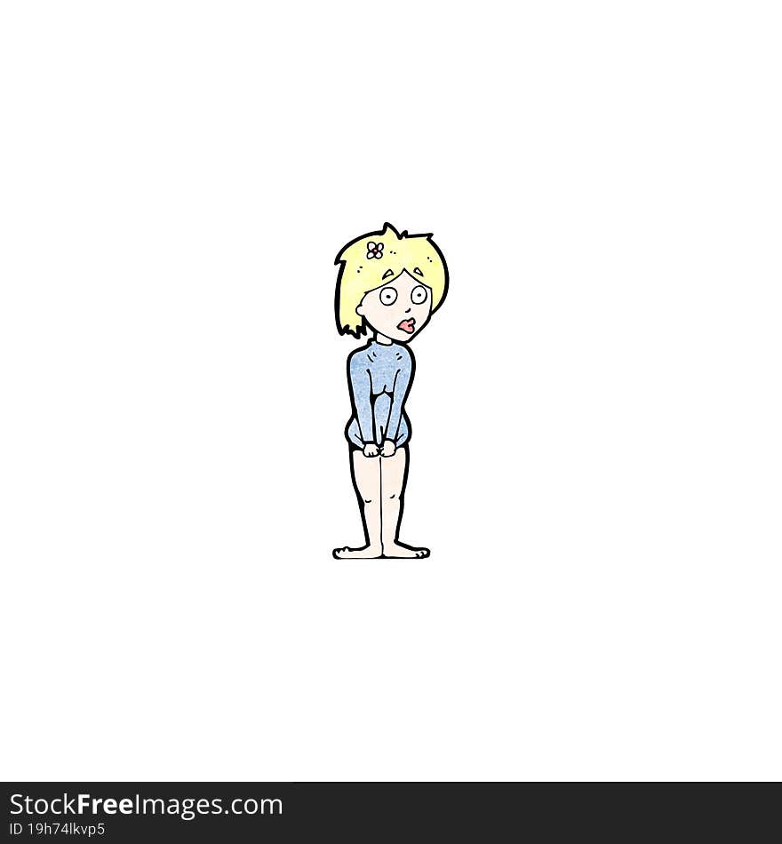 Embarrassed Woman Cartoon