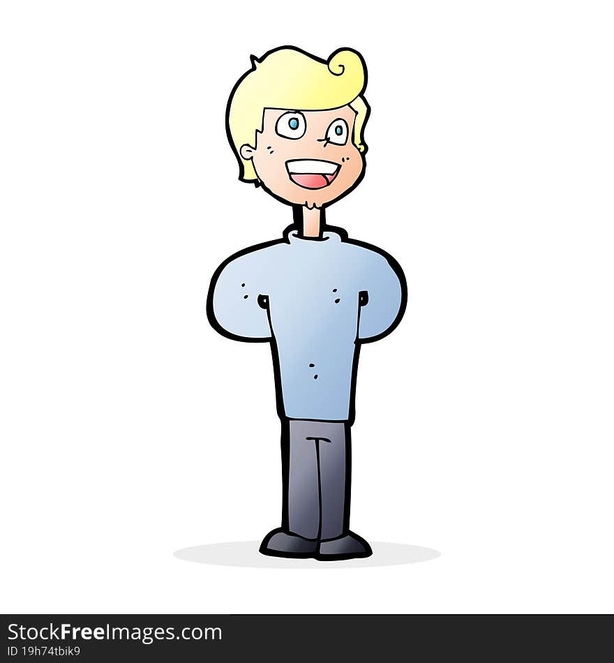 cartoon happy man