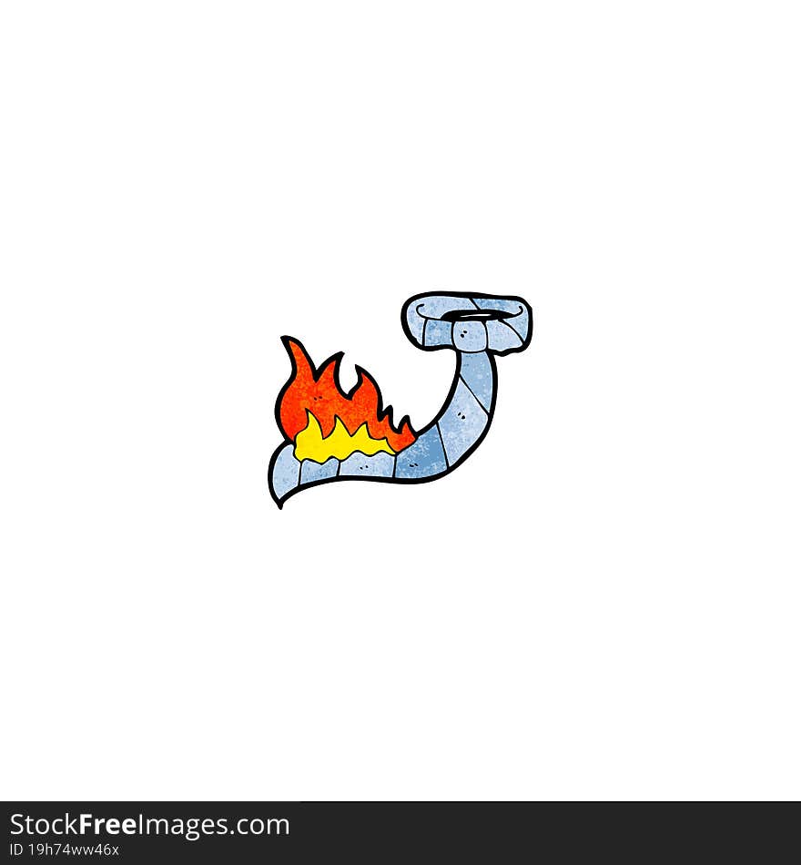 burning tie cartoon