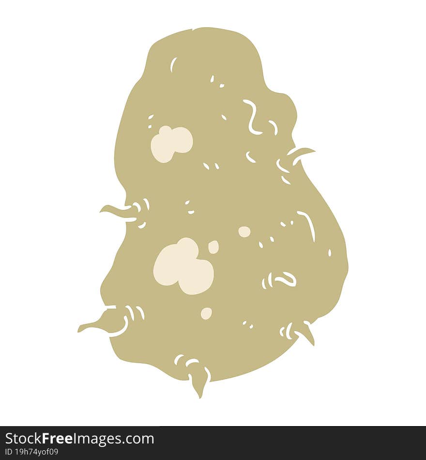 flat color illustration of potato. flat color illustration of potato