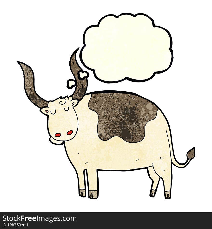 Cartoon Ox With Thought Bubble