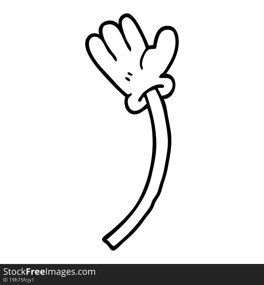 Line Drawing Cartoon Of A Hand Gesture