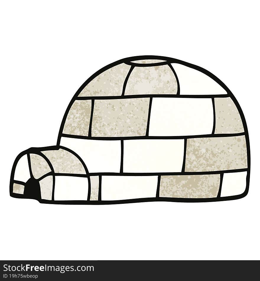 cartoon doodle igloo