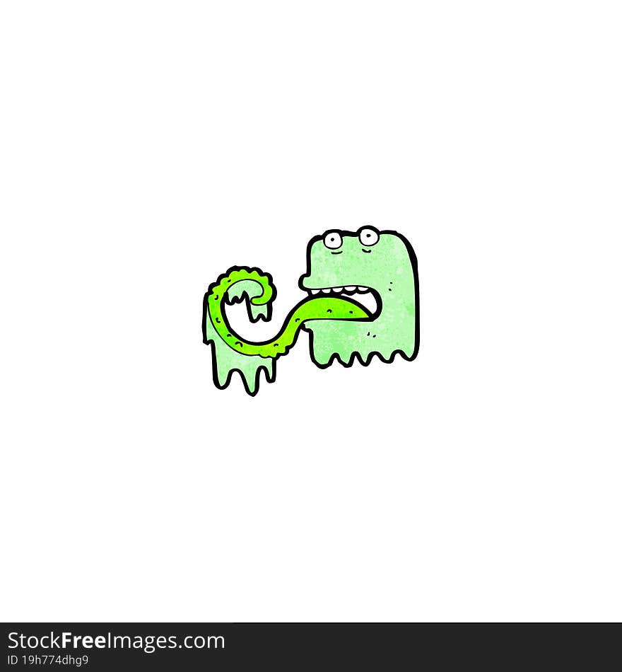 cartoon slimy ghost