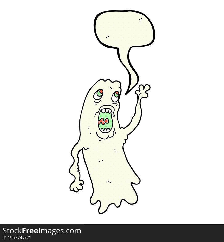 comic book speech bubble cartoon ghost