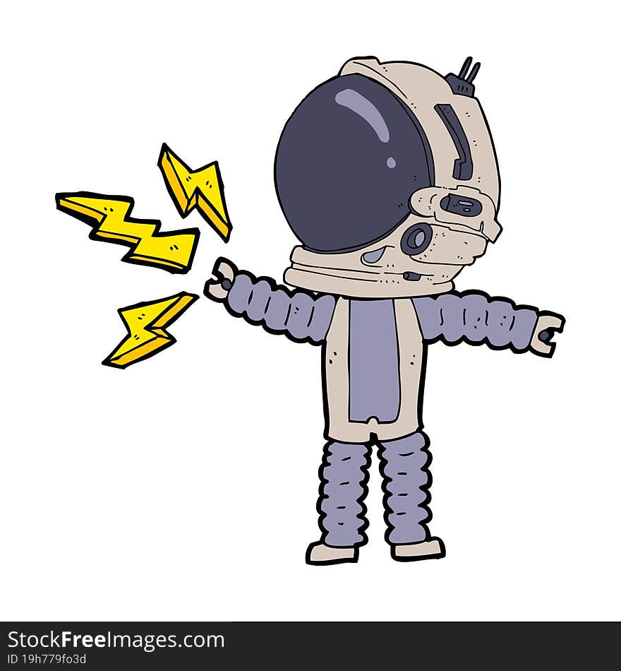 cartoon astronaut