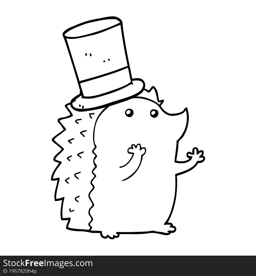 cartoon hedgehog wearing hat