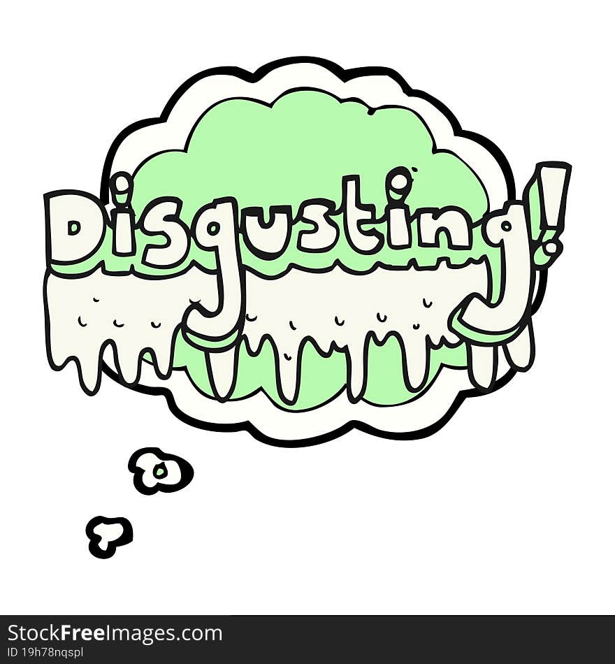 thought bubble cartoon disgusting symbol