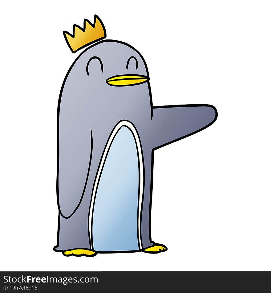 cartoon emperor penguin. cartoon emperor penguin