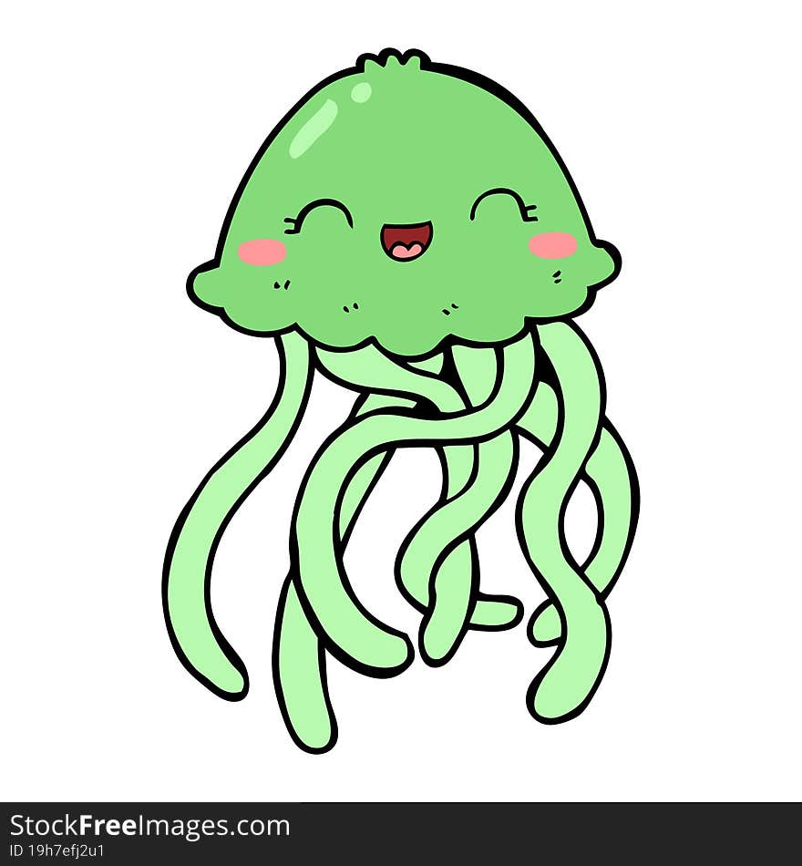 Cute Cartoon Jellyfish