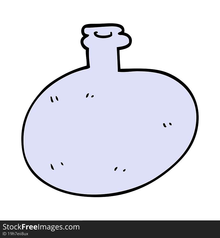 cartoon doodle of a glass bottle