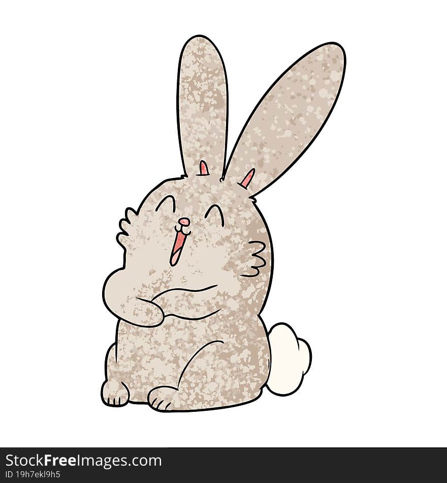 cartoon laughing bunny rabbit. cartoon laughing bunny rabbit