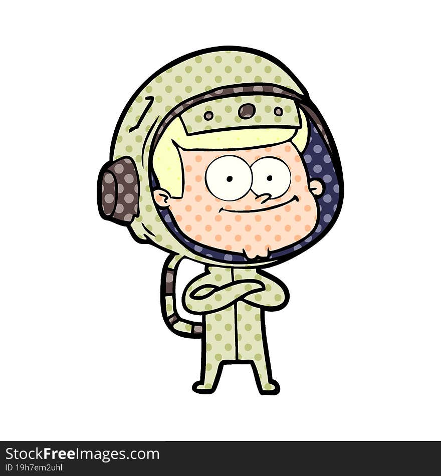 happy astronaut cartoon. happy astronaut cartoon