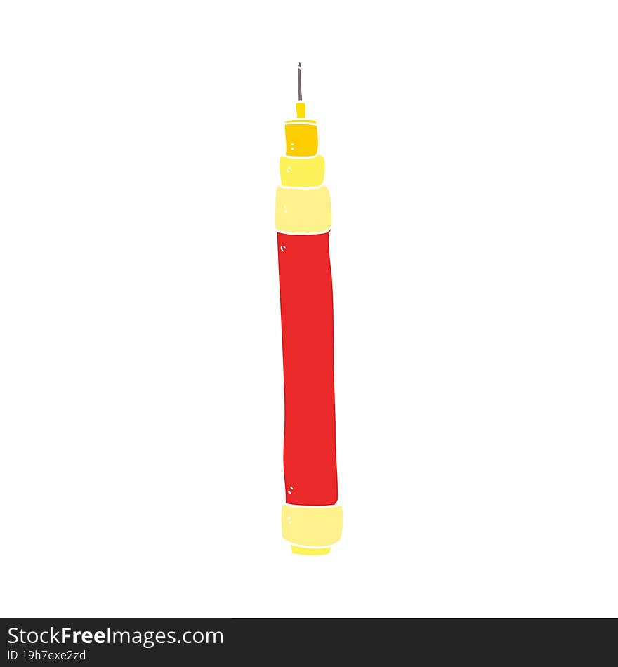 flat color style cartoon pen