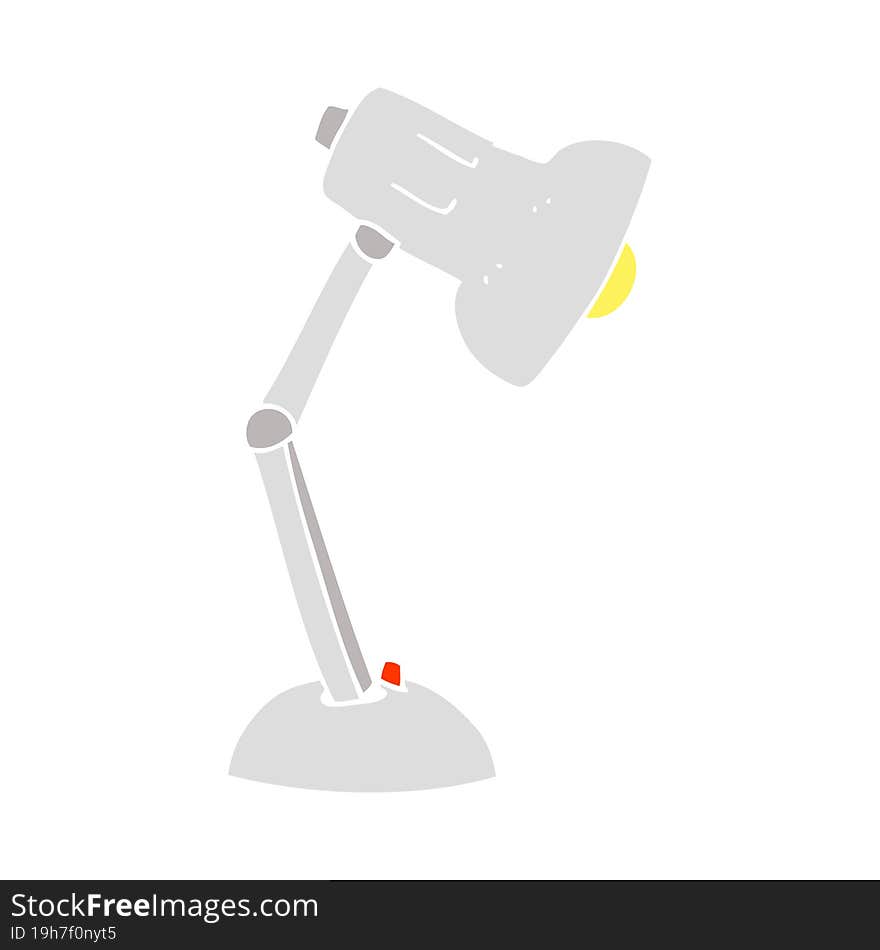 flat color illustration of desk lamp. flat color illustration of desk lamp