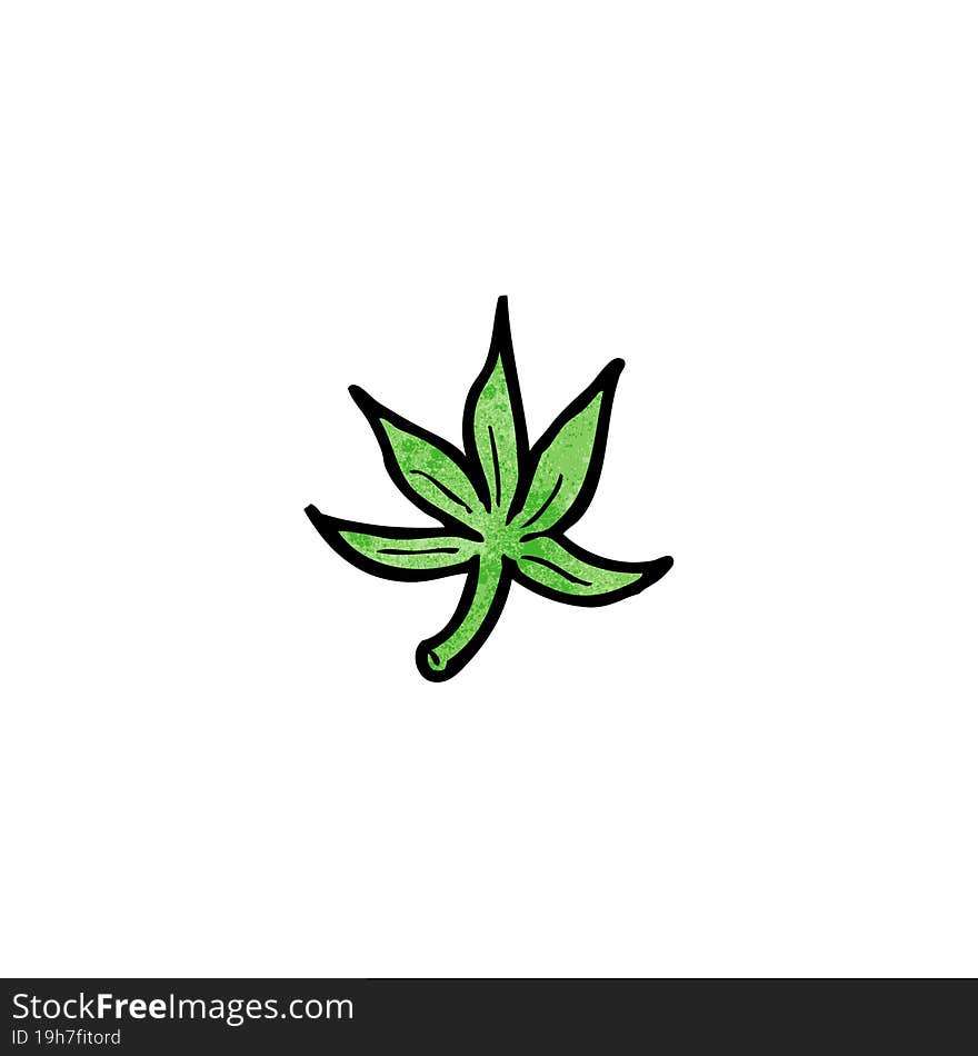 cartoon marijuana leaf