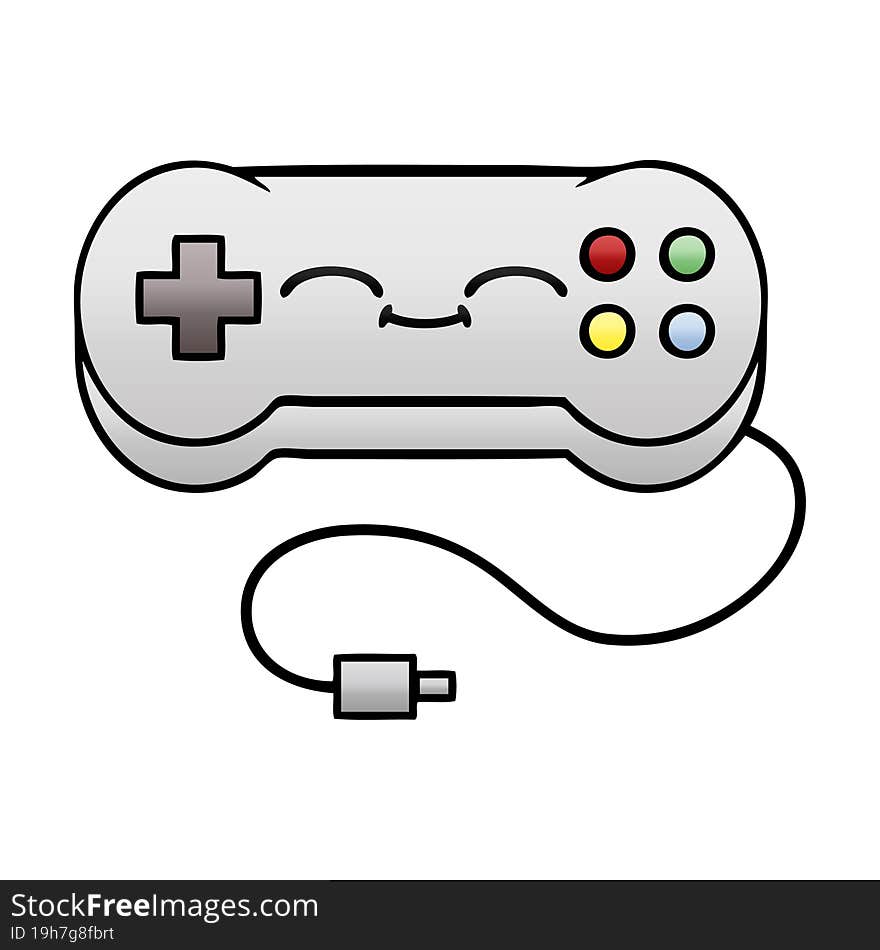 gradient shaded cartoon game controller