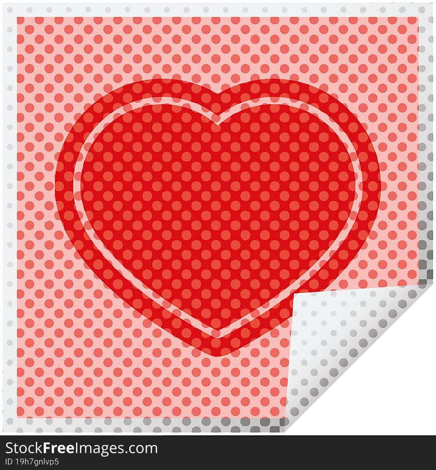 heart symbol graphic square sticker