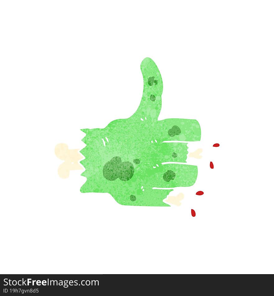 retro cartoon zombie hand