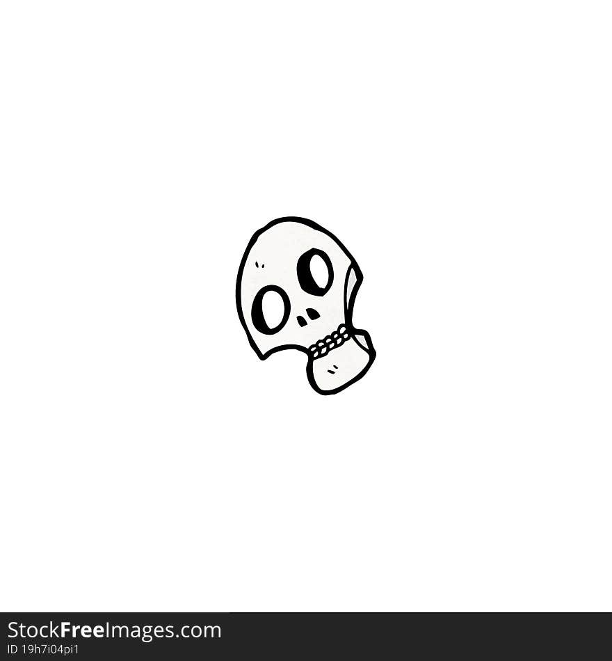 spooky skull symbol cartoon