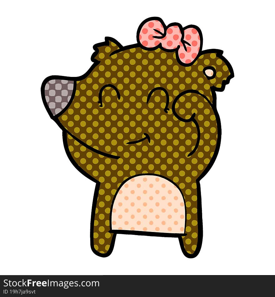 female bear cartoon. female bear cartoon