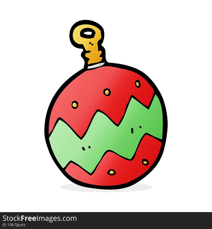 cartoon christmas bauble