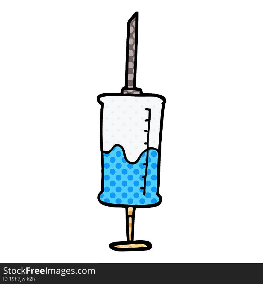 Cartoon Doodle Vaccine Injection