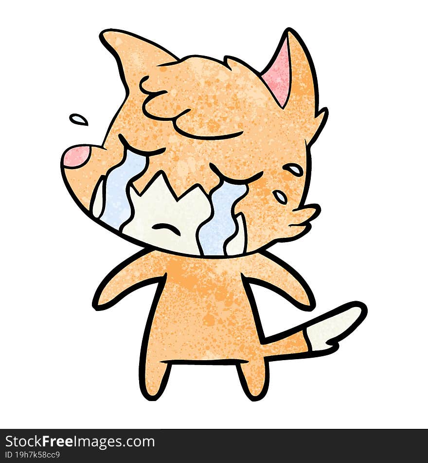 crying fox cartoon. crying fox cartoon