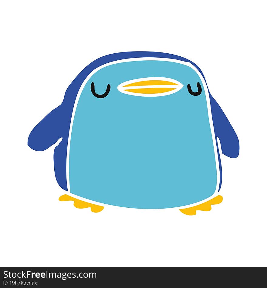 Cartoon Kawaii Of A Cute Penguin