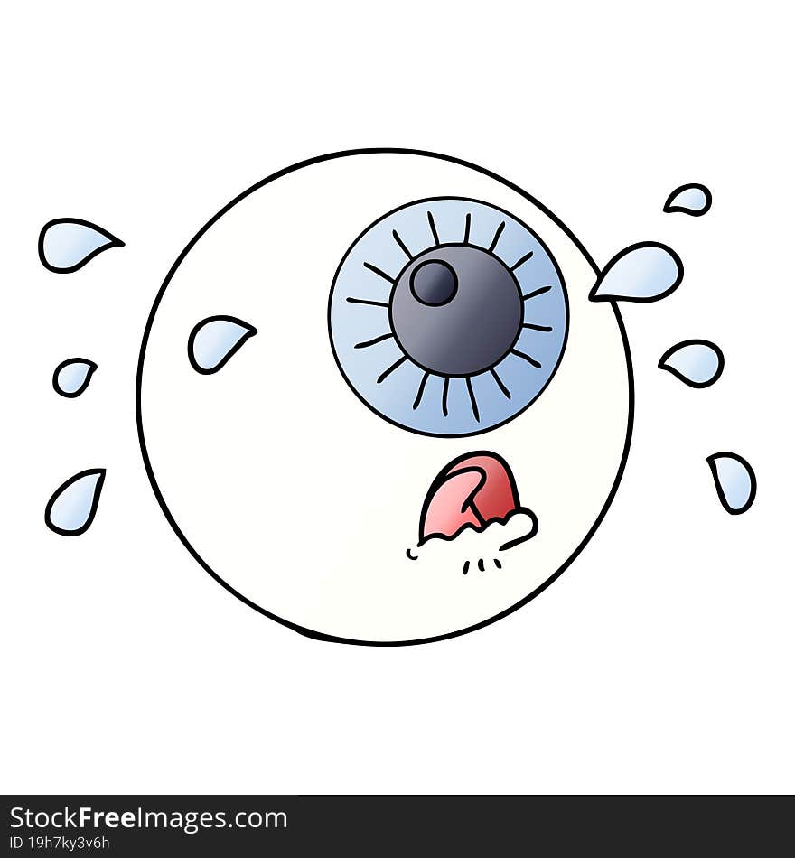 cartoon eyeball crying. cartoon eyeball crying