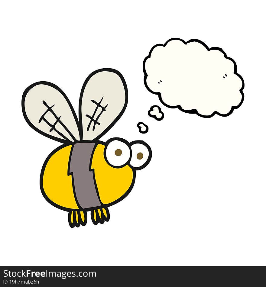 thought bubble cartoon bee