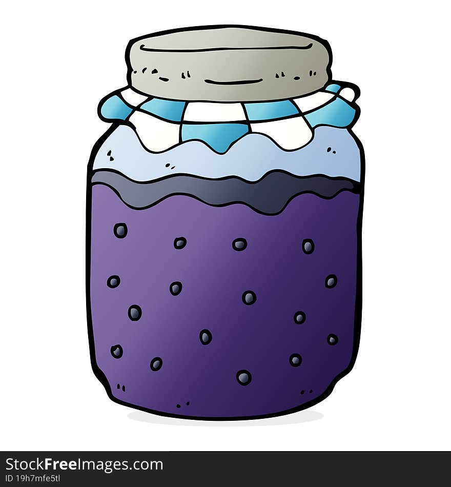 cartoon jam jar