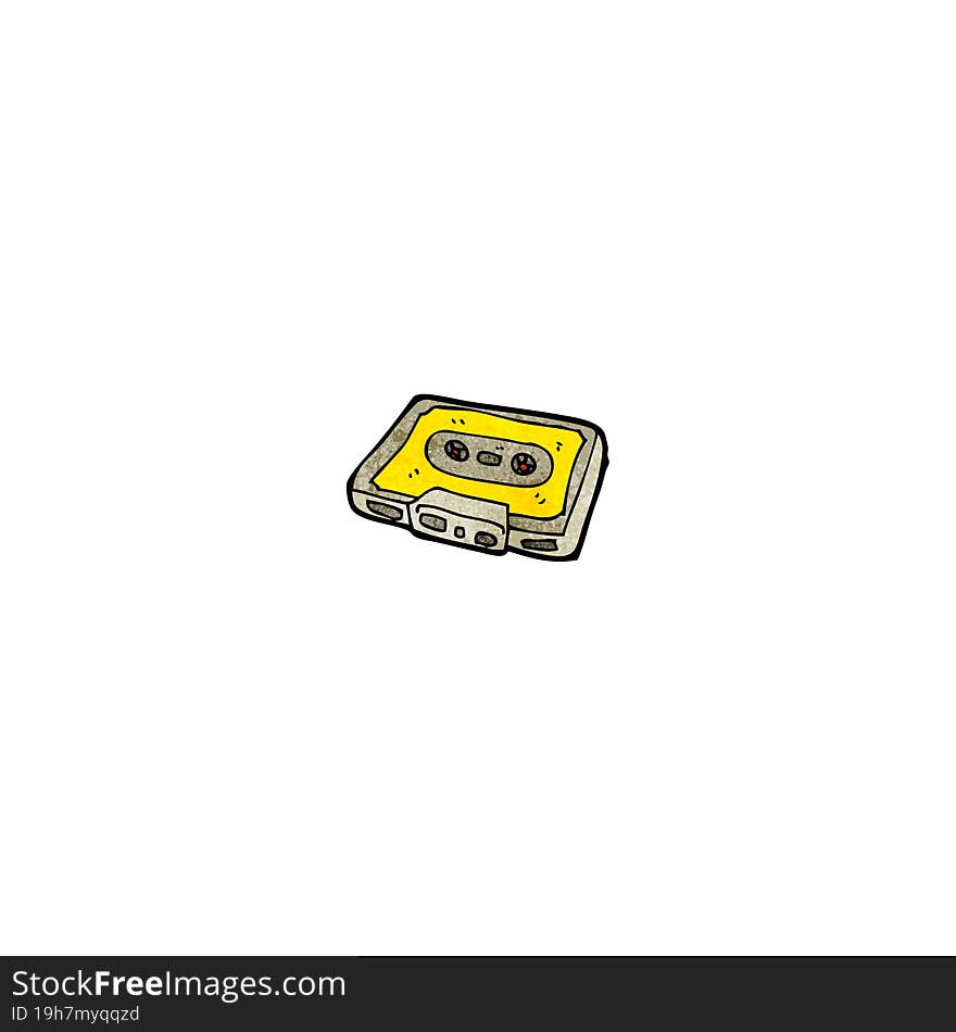 retro cassette tape cartoon character