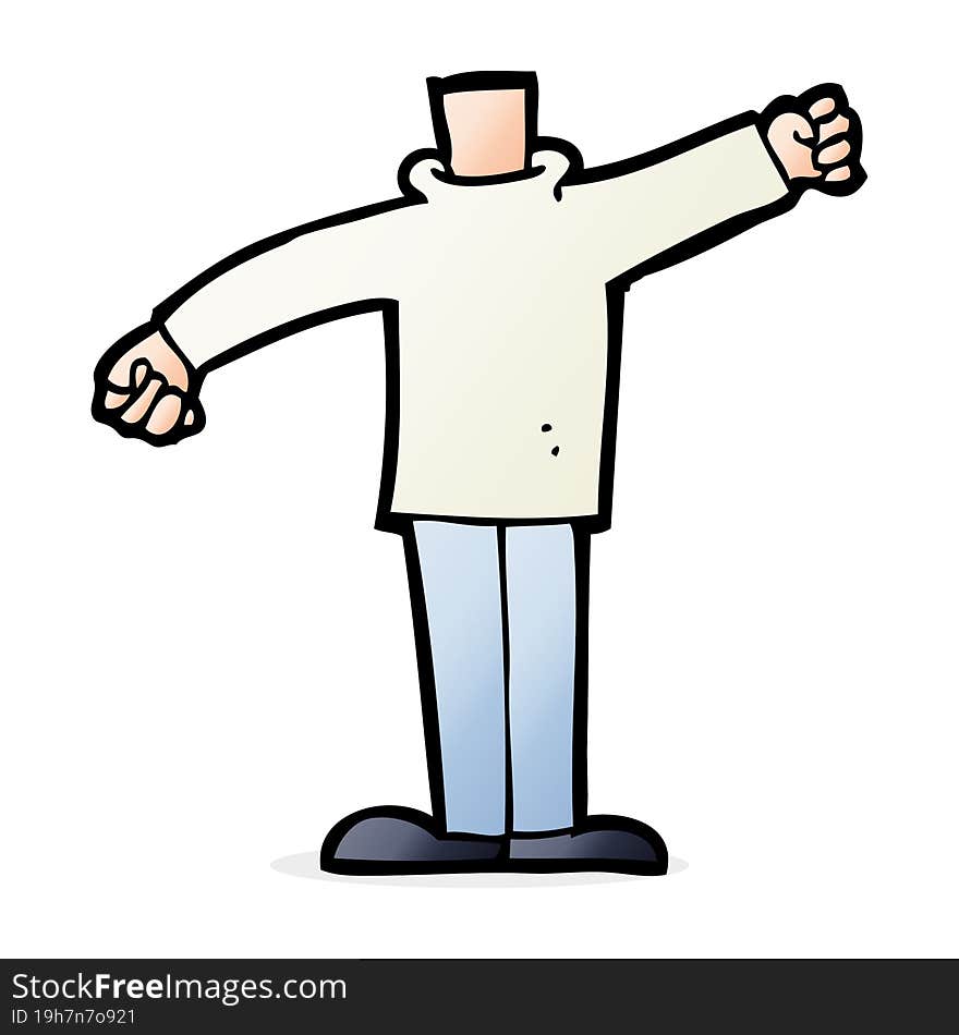 cartoon body waving arms (mix and match cartoons or add own photos