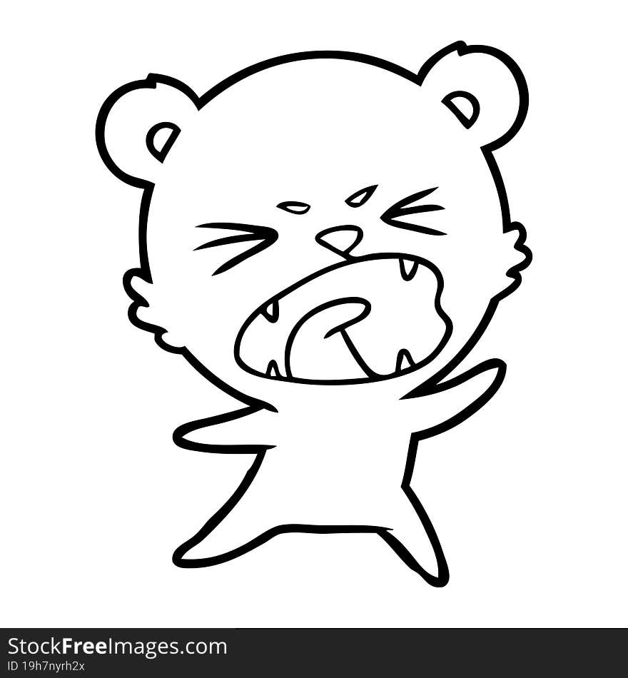 angry cartoon bear. angry cartoon bear