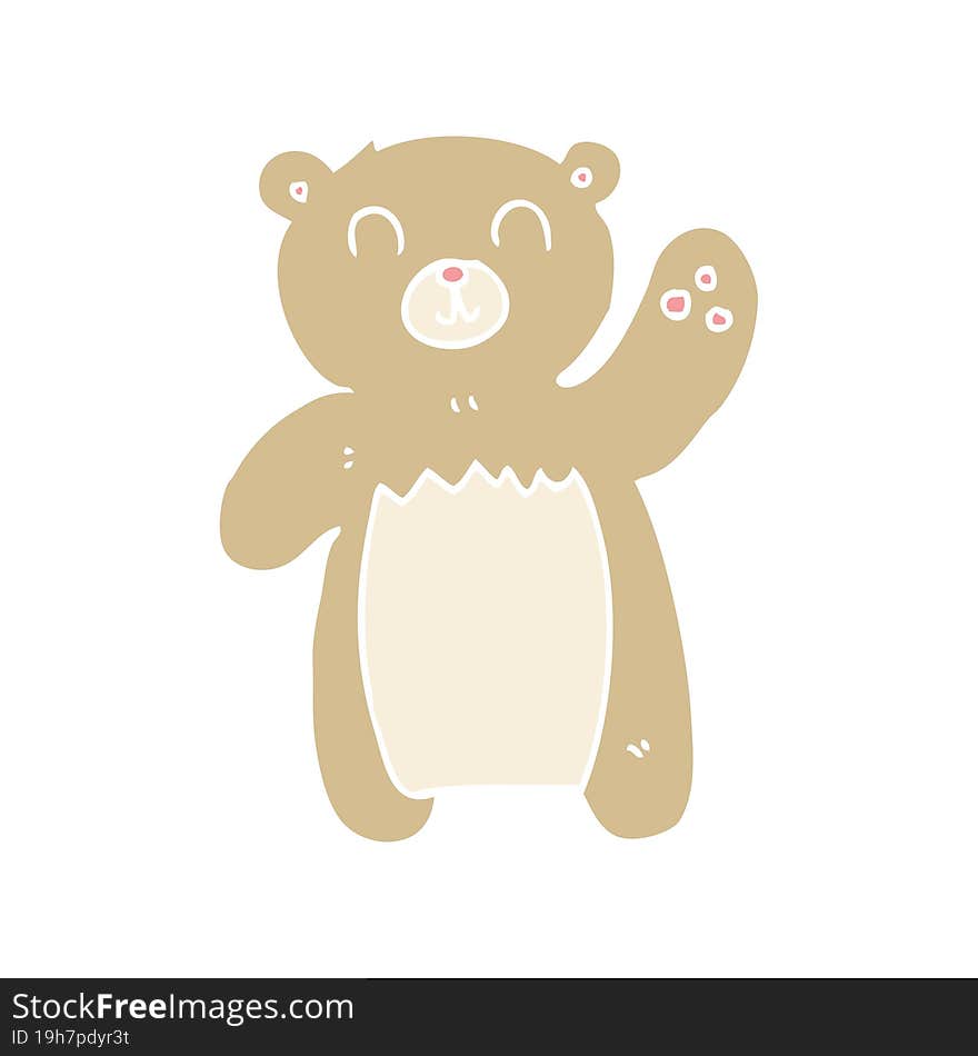 flat color illustration of teddy bear. flat color illustration of teddy bear