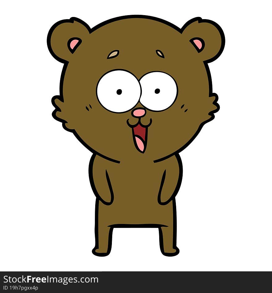 laughing teddy  bear cartoon. laughing teddy  bear cartoon