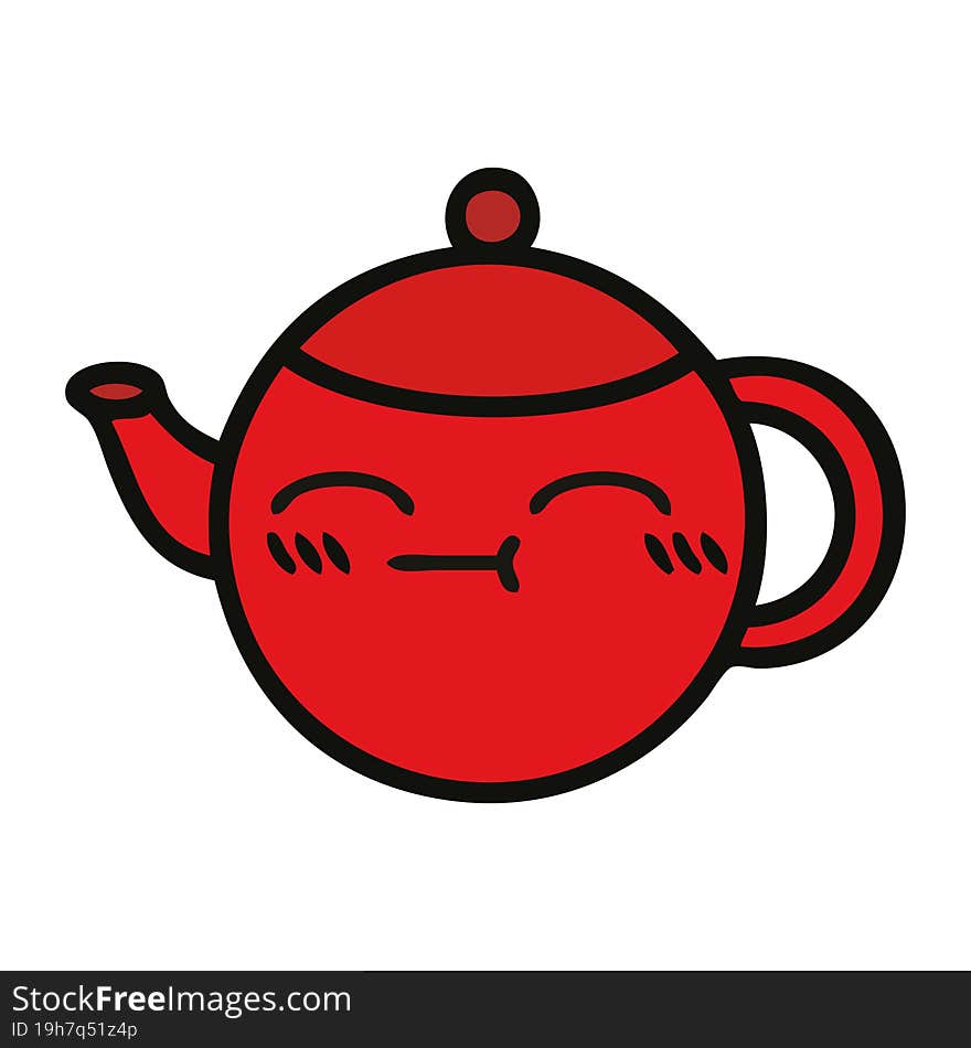 Cute Cartoon Teapot